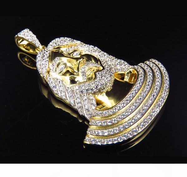 

iced out hip hop vintage necklaces brand gold colors cz guy pendant long necklace chain jesus women men jewelry with chain, Silver