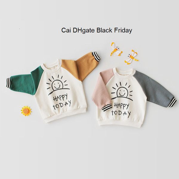 

spring autumn baby t-shirt cotton cute baby girls boys sweatshirts infant long sleeve letter pattern bottom shirt child