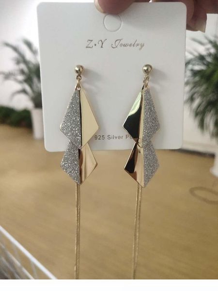 

s925 silver needle stud earrings natural pearl earrings female design sense temperament korea simple wild earrings, Golden;silver