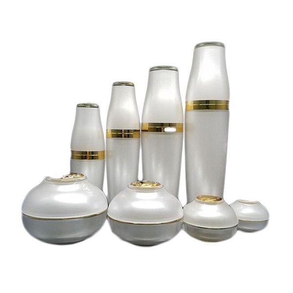 

30/50g acrylic cosmetic facial cream jar 30/50/80/120ml eye essence spray bottle lotion press vaccum fast shipping