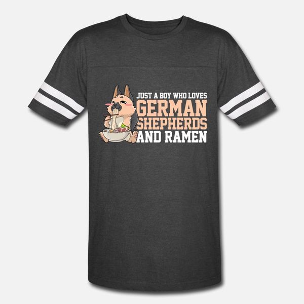 

german shepherd ramen noodles kawaii boys t shirt men personalized 100% cotton plus size 3xl formal gift new style spring natural shirt