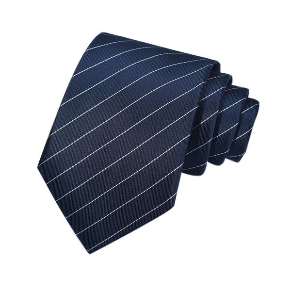 

2020 designer new fashion 8cm ties for twill navy blue neckties wedding meeting formal suit business accessories with gift box, Black;gray