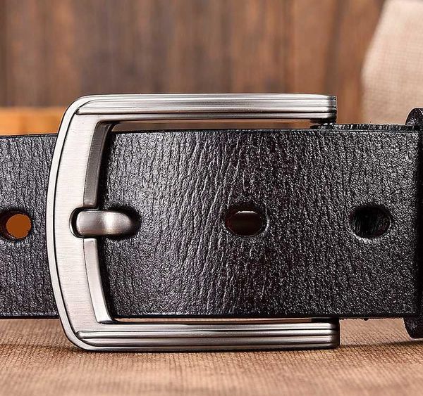 

lfmb]cow genuine leather luxury strap male belts for men new fashion classice vintage pin buckle leather belt male belt04, Black;brown