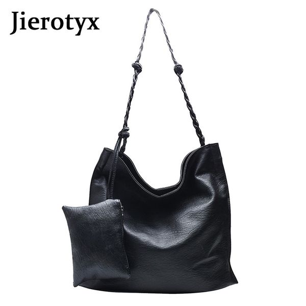 

jierotyx больших женщин сумка сумка weave большого мешок плечо женщины 2020 зимних новых дамы роскошных сумки кошелек дизайн
