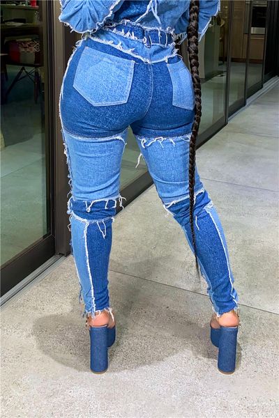 Plus size 2xl mulheres designer azul jeans elásticos moda lavada calças denim fino outono inverno cintura alta jeans preto leggings magros 3673