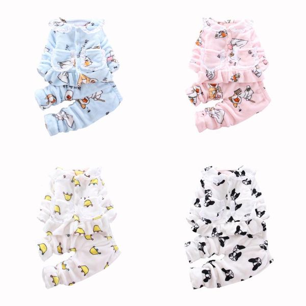 

2020 winter autumn 1-6y kids pajama sets girls velvet lace cute animal print long sleeve +long pants warm soft sleepwear set, Blue;red