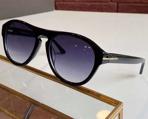 

men black/blue shaded pilot sunglasses austin ft0677 sonnenbrille gafas de sol vintage sunglasses with box, White;black