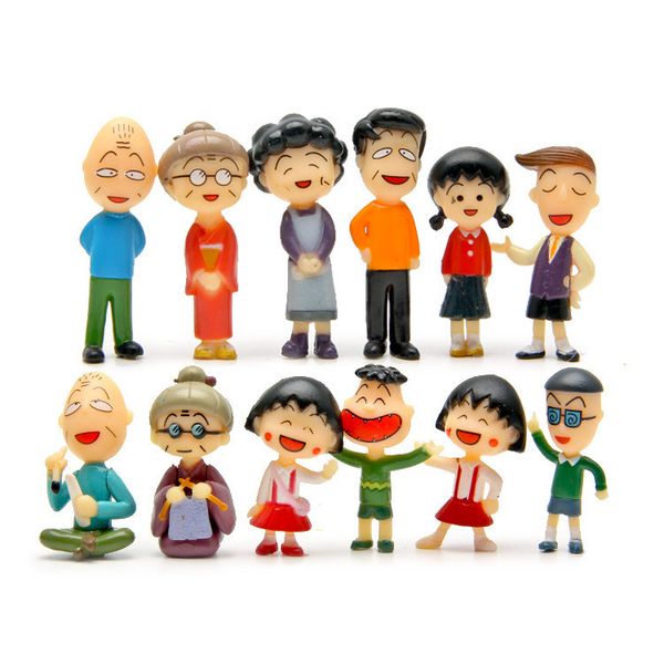 

wholesale action figure mini toy cake er chibi maruko promotion gift toys for girls