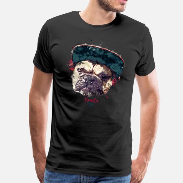

frenchie paint t shirt men print tee shirt round neck normal crazy building summer slim shirt