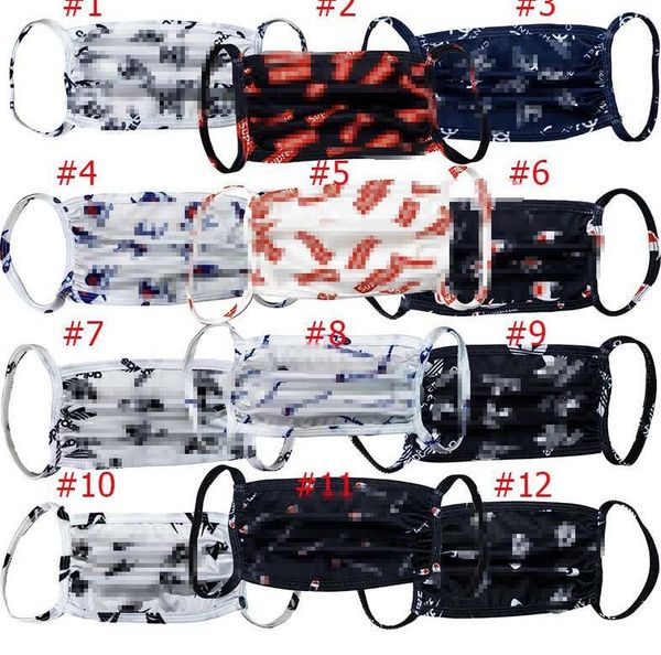

12style fashion popular designer letters printed men women masks outdoor dust proof ccc style breathable masks famous face masks