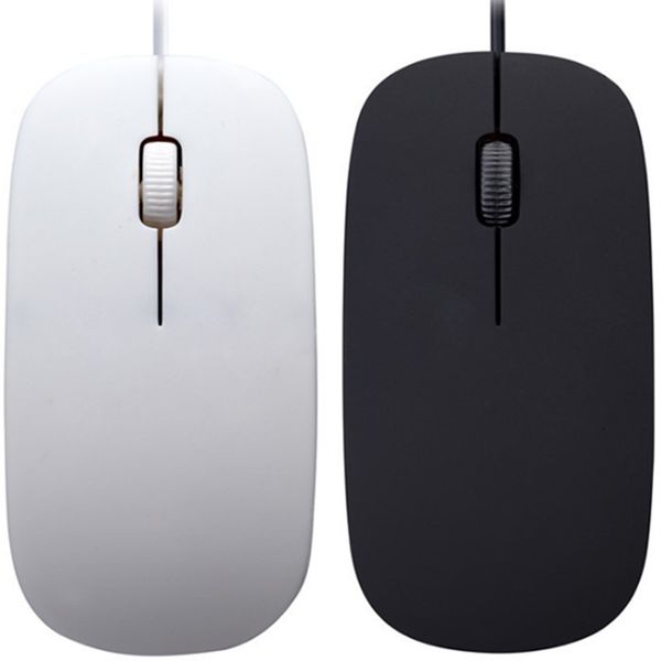 

mini usb ultra thin usb2.0 wired optical mouse 1200dip 3 button mice usb for computer pc lapblack white gaming mouse