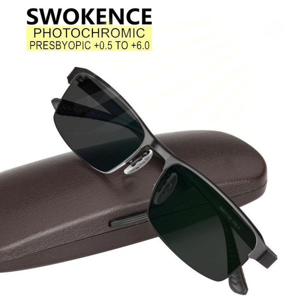 

swokence sph +0.5 +0.75 to +6.0 pchromic reading glasses men women prescription sunglasses for presbyopic hyperopia r102, White;black
