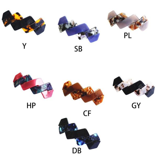 

women acetate spring hair clip twist contrast color leopard ponytail barrette