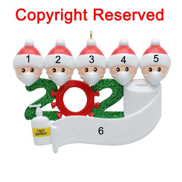 

2020 the year we stayed at home quarantine christmas family of 5 personalized christmas tree ornaments home decoration