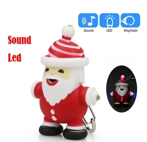 

christmas keychains led luminous sound holder collection gifts christmas key toys kids ring flashlight kids key decoration whole2019 btqbs, Silver