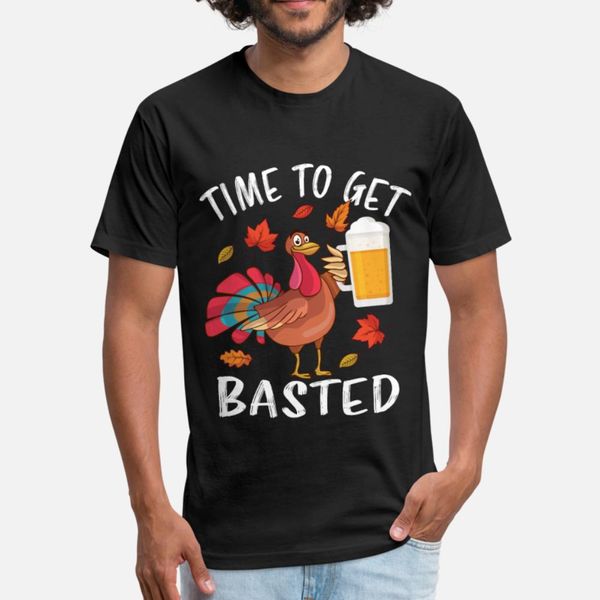 

thanksgiving time to get basted t shirt men designing cotton o-neck trend fit basic spring autumn trend shirt