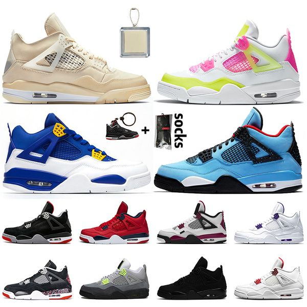 

jumpman 4 fashion 2021 sail 4 4s lemon venom women basketball shoes travis mens trainers sneakers