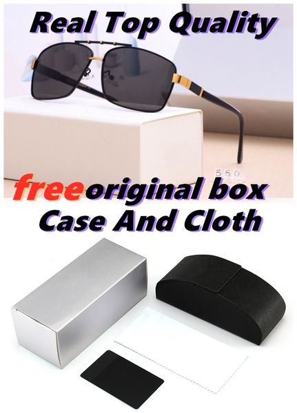 

brand design sunglasses vintage pilot brand sun glasses band uv400 men women ben metal frame glass lens with box 550, White;black