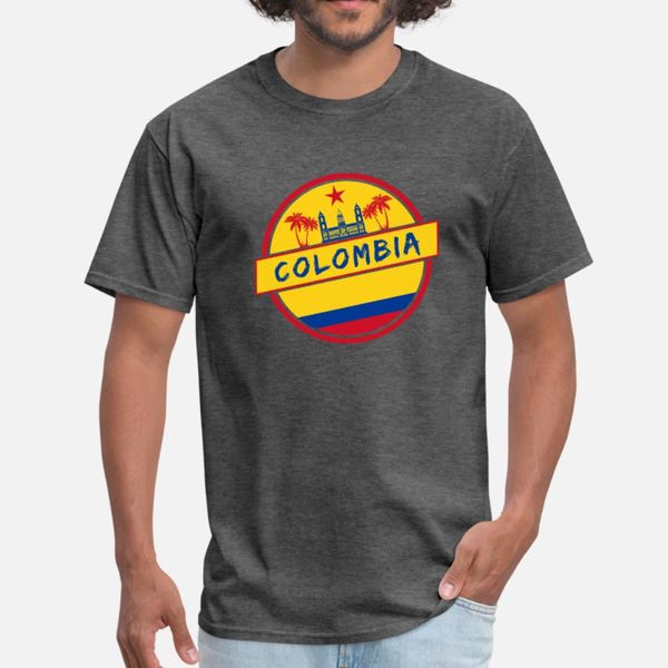 

colombia design with national flag t shirt men designer cotton euro size s-3xl novelty interesting humor spring autumn outfit shirt