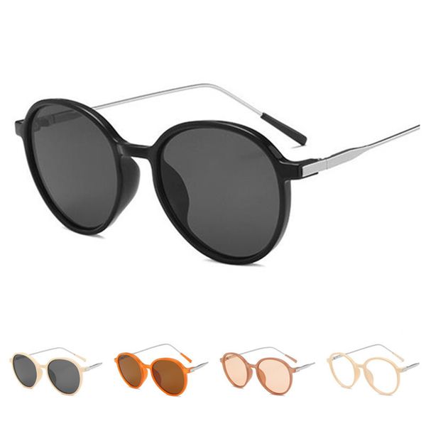 

fashion women & men simplicity sunglasses alloy temple sun glasses eyeglasses anti-uv spectacles oversize frame eyewear adumbral a, White;black