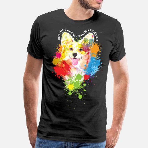 

rescues are my favorite breed t shirt men custom short sleeve s-xxxl slim loose building spring autumn outfit shirt
