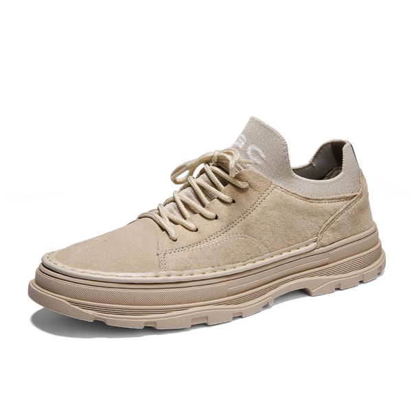 

casual shoes men leather sneakers non-slip comfortable men business flat shoes lace up footwear chaussure homme, Black