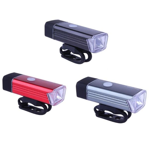 

usb rechargeable aluminum alloy bicycle front light lamp led headlight bicycle accessories