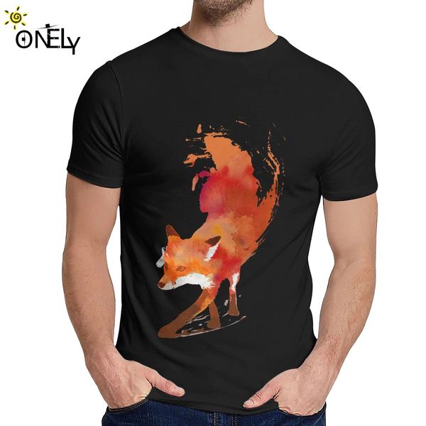 

nice cotton fox kitsune t shirt man's streetwear nice o-neck homme tee shirt