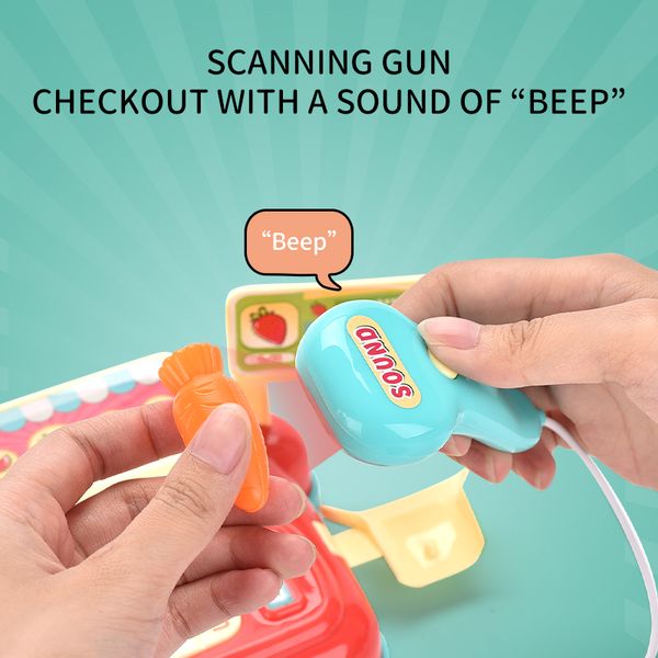 

kid toy simulated plastic light cash register pretend play and dress-up model toy for baby tools