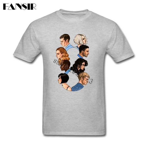 

sense8 short sleeved t shirt male hip hop clothes 100% cotton o neck men t-shirt for group