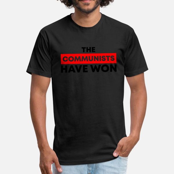 

the communists have won t shirt men personalized cotton crew neck graphic building summer leisure shirt