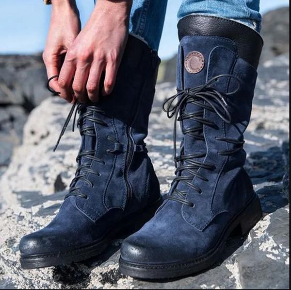 

2020 fashion leather ankle boots women round toe vintage high heel office shoes ladies autumn winter motorcycle boots, Black