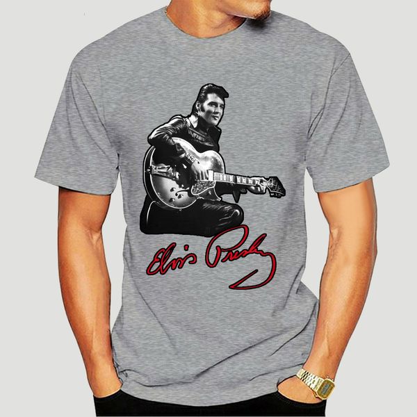

men rock t-shirt elvis presley guitar official rock music tee t-shirt mens short sleeve t-shirt-4330a