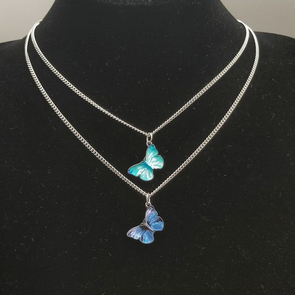 

fashion butterfly necklace female simple hip-hop pendant couple clavicle chain sale, Silver