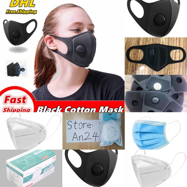 

face in stock masks dhl anti-dust shipping cotton protective mouth mask man woman cycling wearing black fashion masks ab004
