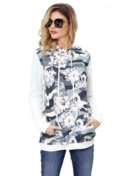 

designer hoodies fashion with packet female pullovers floral print long sleeve ladies sweatshirts autumn loose womens, Black