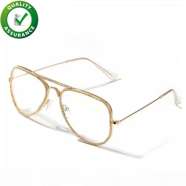 

luxury designer glasses hip hop jewelry men women fashion accessories iced out metal frames rapper hiphop sunglasses micro paved cz bling, Silver