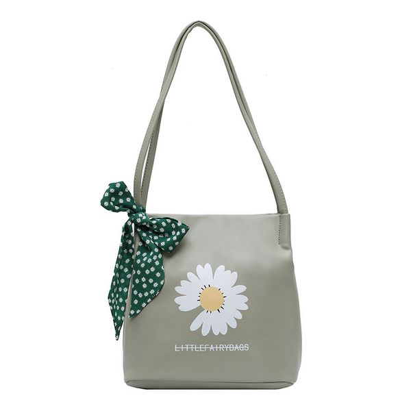 

bucket bag daisy flower handbags women mini canvas shoulder bag totes pu leather casual purse pouch shopping bags for girls