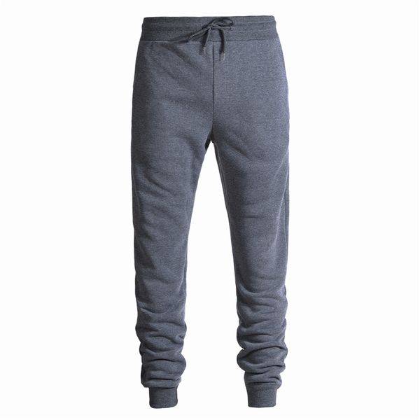 

thicken sweatpants winter men's plus velvet padded trousers slim large size warm pants solid trend sports jogges m-2xl, Black