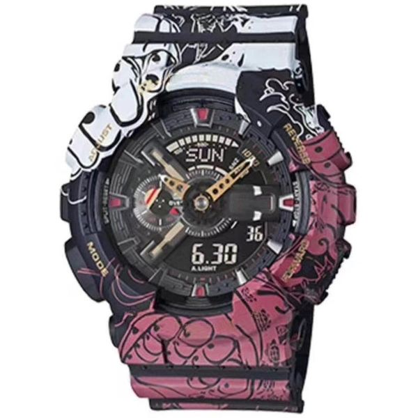 

dual display sports watches for men and women luxury g style digital watch men multifunction women wristwatch wit, Slivery;brown