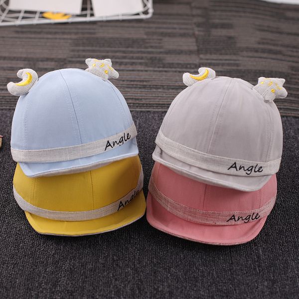 

baby hat spring and autumn cap boys korean version cute sun hat summer tide, Yellow