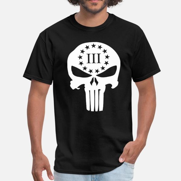 

three percenter punisher skull pro gun rights amen t shirt men customize tee shirt s-xxxl gents anti-wrinkle new style spring original