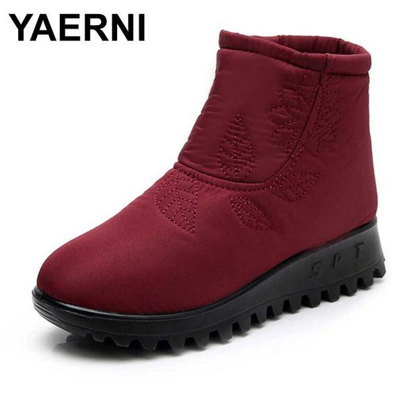 

yaerni winter boots new snow boots for women winter waterproof non-slip snow for women flat shoese1233, Black
