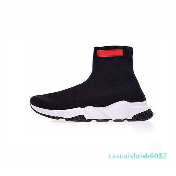 

дизайнер свободный speed ​​кроссовки для мужчин женщины тренер моды носки обуви серый тройной черный белый красный синий плоским мужские отк, Black