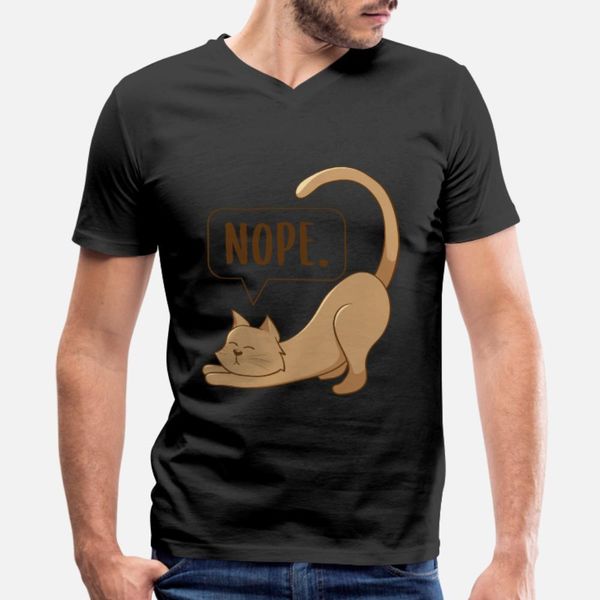 

cat nope funny t shirt men crazy 100% cotton euro size s-3xl trend crazy building summer style cool shirt