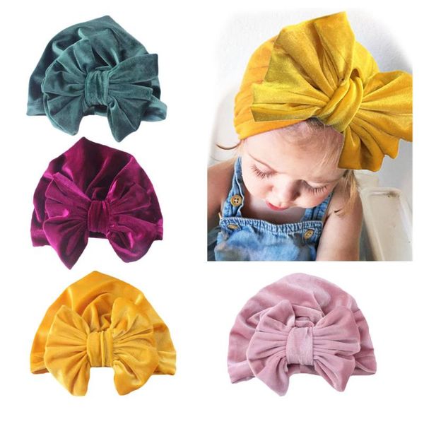 

14 pcs/lot solid velvet baby hat bow not beanies 0-18m newborn infant hat handmade autumn winter headwrap, Slivery;white