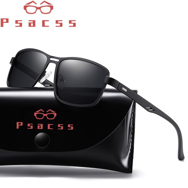 

psacss new polarized square sunglasses men fashion brand tr90 sun glasses for driving fishing vacation gafas de sol hombre -5925, White;black