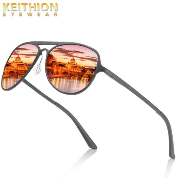 

keithion aluminum magnesium men's sunglasses men polarized coating mirror glasses oculos male eyewear accessories for men, White;black