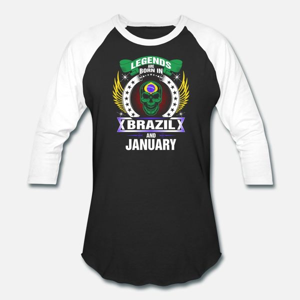 

legends born in brazil and january t shirt men designer tee shirt plus size 3xl standard famous building summer style standard shirt