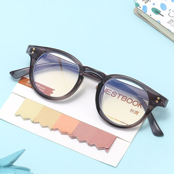 

2020 children new millet nail glass frame 8208 leisure joker cuhk children's blue glasses, White;black
